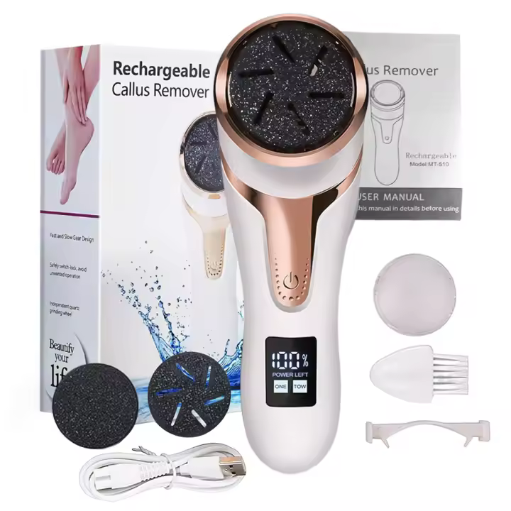 Eliminador eléctrico de callos para pies, limas electrónicas para pies, herramientas de pedicura para piel dura muerta, talones de piernas agrietados, recargable - 1
