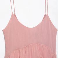 PB & ZA2025 estilo de vacaciones en la playa, vestido suelto decorativo en capas con espalda descubierta, Falda corta, novedad de verano, ropa de mujer - details 13
