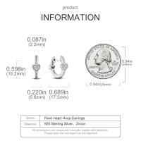 Pendientes de aro circulares de Plata de Ley 925 de Color dorado, pendientes dorados aptos para dijes originales, joyería fina Diy para mujeres a la moda - details 26