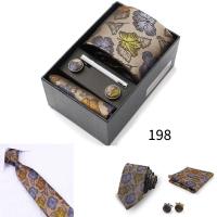 Caja de regalo de corbata para hombre con corbatas, pañuelos, gemelos, pinzas para corbata, conjuntos de 6 piezas, corbatas formales para festivales de bodas y negocios en grupo - details 37