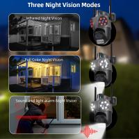 ICSEE Cámara IP WiFi para exteriores 6K HD 3 lentes 3 pantallas Cámara de seguridad PTZ Seguimiento automático Cámara de vigilancia del hogar Cámara de vigilancia de visión nocturna a todo color Soporte Onvif - details 5