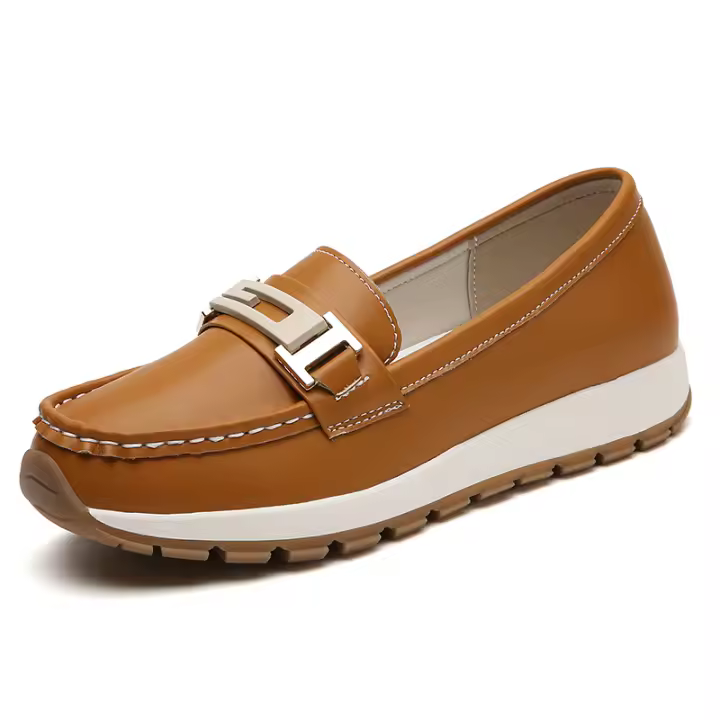 Zapatos casuales de negocios para mujer Mocasines cómodos y ligeros Zapatos planos de trabajo sin cordones - 1