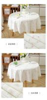 Mantel redondo, lujosa cubierta blanca para mesa de centro Ense, impermeable, lavable, resistente al aceite, elegante tacto a mano - details 4