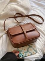 Bolsa Cuadrada con Tapa de Vintage Inspiração Ligera, Cierre Magnético, Forro de Poliéster, Perfecta para Oficina, Universidad, Trabajo, Commute, Viajes y Salidas Bolso de Mano Duradero, Marrón - details 4