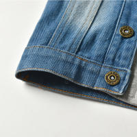 Chaquetas vaqueras falsas para niños y niñas, top informal con capucha, moda de otoño e invierno, novedad - details 7