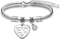 Pulsera de acero inoxidable con etiqueta y letras de acero, la más vendida en Italia. - details 17