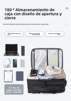La mochila se puede aspirar y comprimir, mochila de expansión simple y de gran capacidad, de alta gama para hombres, bolsa de viaje. - details 8