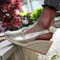 Patrón de piel de serpiente europea y americana, sandalias de cáñamo con tacón de cuña, bolsa de verano para mujer, sandalias vacías traseras de cabeza, zapatos de mujer de tacón alto de gran tamaño - details 22