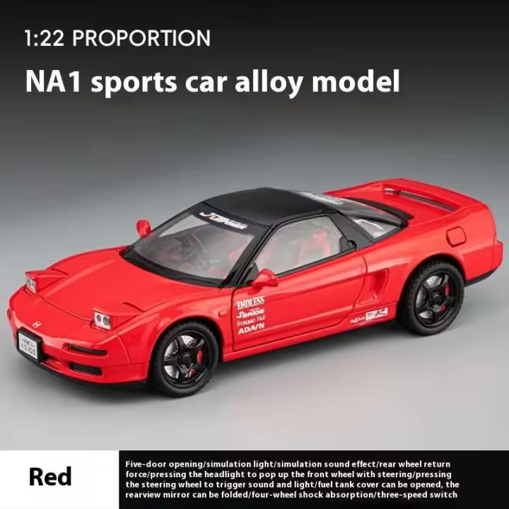 Honda Acura NSX NA1 Supercar Modelo de Coche de Aleación Diecast a Escala 1:22 - 1