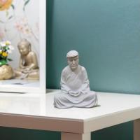 Estatua de Buda Trump de Resina Escultura Creativa Divertida para Jardín Adorno de Casa Meditando - details 4