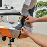 DUDUME Funda Elástica para Silla de Ordenador con Brazos, Funda para Silla Giratoria de Oficina con Estampado Floral - details 5