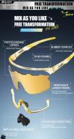 Scvcn-Photochromic Cycling Sunglasses for Man Blue Outdoor Sports Bike Glasses MTB Fishing Glasses Bicycle Goggles UV400 2lens - details 1