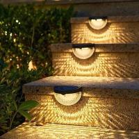 Luces solares impermeables para decoración de jardín, lámpara de pared alimentada por luz Solar, foco de ahorro de energía, blanco, 1-10 piezas, 6 led - details 5