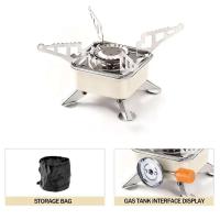 Mini calentador portátil, estufa, utensilios de cocina, quemador de gas plegable para exteriores, barbacoa, equipo, estufa de camping - details 10