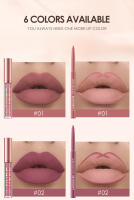 Juego de maquillaje de lápices labiales de 12 piezas, 6 líquidos mate + 6 delineadores, kit de brillo de labios resistente al agua de larga duración - details 6