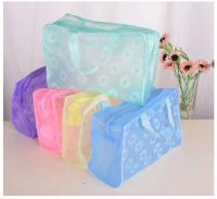 Bolsa de maquillaje transparente de PVC ral para mujer y niña, estuche impermeable con cremallera, bolsas de aseo de viaje, bolso - details 1
