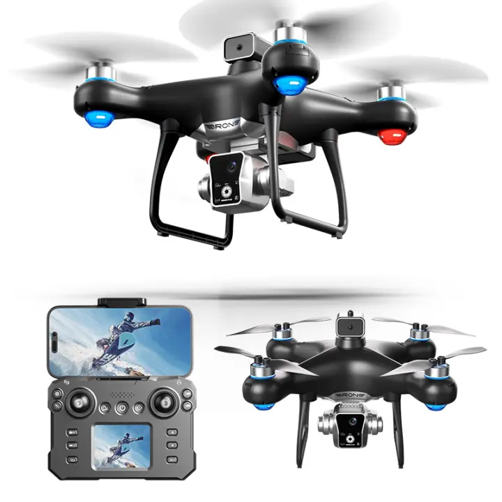 Drone Profesional - Control Remoto con Pantalla 2.4G HD Transmisión de Imágenes - Doble Cabezal de Cámara HDR - 360 °   Evasión Inteligente de Obstáculos - 1