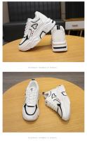 Zapatillas de deporte con cuña y cordones para mujer, zapatos deportivos ligeros con suela gruesa, cómodos, para ocio, primavera y otoño, 2024 - details 6