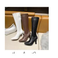 Botas De Tacón Alto Para Mujer, Botas Elásticas De Cabeza Cuadrada, Botas Delgadas De Tacón Súper Alto - details 16