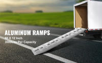 SucceBuy Rampas de aluminio de 60 x 12 pulgadas, camión con remolque para automóvil de 6500 libras, 1 par con extremo de gancho - details 0
