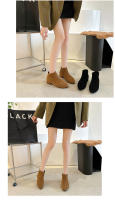 Nuevas botas de moda con cremallera lateral versátil de tacón grueso puntiagudo - details 4