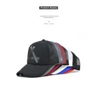 Gorras de béisbol de malla triangular en relieve para mujer, gorras Snapback de malla transpirable, gorras deportivas informales rojas y negras, gorra Unisex para hombre y pesca - details 4