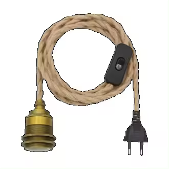 Accesorios y componentes de iluminación, Kit de lámpara colgante de cuerda de cáñamo Vintage, accesorio de iluminación colgante DIY - 1
