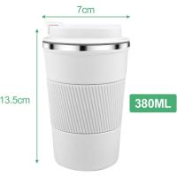 Taza de Café Roja de 380mL Termo de Acero Inoxidable 304 Portátil Antibacteriano para Coche - details 15