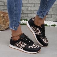 Zapatos deportivos para mujer, novedad de 2023, suela gruesa grande, estampado de leopardo, zapato deportivo informal de corte bajo - details 4