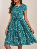 Vestido casual holgado de manga corta con estampado de lunares, nueva colección Primavera/Verano 2025 - details 8