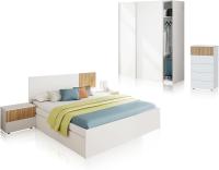 Cama Doble, Cama con Almacenaje, Medidas: 156 cm (Ancho) x 196 cm (Largo) x 37 cm (Alto) - details 11