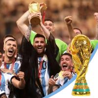 Trofeo de Fútbol de Resina Dorada Adorno de Oficina y Hogar para Fanáticos del Fútbol - details 0