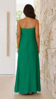 Vestido largo de satén de Color liso para mujer - details 2