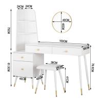 Tocador con Taburete Espejo 4 Cajones Blanco - details 6