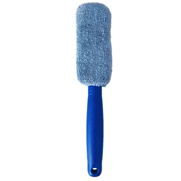 r Wheel Wash Brush Portable Microfiber Tire Rim with  Handle Auto Trunk Motorcycle Detailing Cleaning Tool Accessories - 1