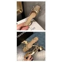 Temperamento arco dorado cabeza cuadrada solo zapatos 2025 nuevas sandalias de tacón grueso de gama alta ropa exterior de verano para mujer - details 6