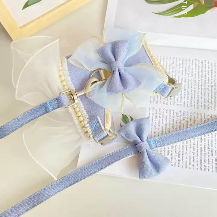 Arnés de nailon con lazo para gato, vestido de princesa para cachorros, Chihuahua, ropa de peluche - 1
