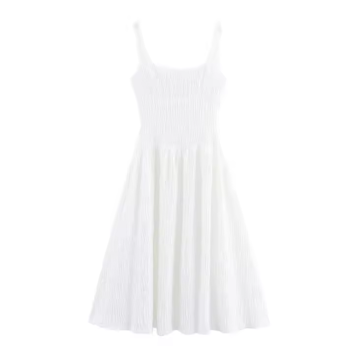 Estilo Nuevo vestido midi texturizado versátil de moda para mujer 4813323 - 1