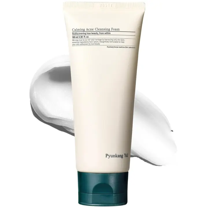 Espuma limpiadora calmante Pyunkang Yul, limpiador/limpiador facial con fórmula de bajo pH con hamamelis, AHA para control de grasa: cica, árbol de té - 1