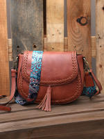Nuevo bolso de mujer 2025 tejido retro flujo de sillín barba diagonal span bag - details 4