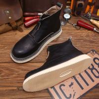 Cuero genuino de alta gama, piel de vaca de primera capa, transpirable, botas de hombre con suela blanda, zapatos de piel de vaca pura. - details 15