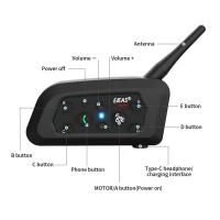 Moto walkie-talkie Casco de moto Auricular Bluetooth 5.1 6 conductores 800 metros comunicador impermeable - details 6