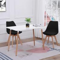 Juego de Mesa de Comedor y Sillas, 1 Mesa Redonda de 80 cm + 4 Sillas Blancas, de Diseño Nórdico - details 49