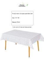 Mantel de Mesa PEVA Impermeable y Resistente al Aceite Diseño a Cuadros Negro y Blanco para Fiestas y Picnics al Aire Libre - details 10