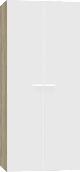 Armario Dormitorio Ropero 2 Puertas, Blanco, 180x79x52 cm(Alto x Ancho x Fondo), Mueble Auxiliar Moderno, Colección Tibet - 1