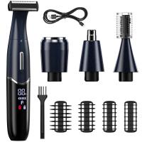 Recortadora de pelo corporal para hombres, juego de Afeitadora eléctrica 4 en 1, recortadora de barba multifuncional, regalo de vacaciones para él - details 8