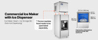 Dispensador de Hielo SucceBuy con Capacidad de Almacenamiento de 81.65 kg, Dispensación y Trituración Automática de Hielo, Patas Ajustables, Ideal para Uso Comercial en Restaurantes y Hoteles - details 2