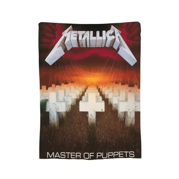 Metallica-Manta de forro polar Master Of Puppets, perfecta para niños y niñas, para el hogar o viajes - 1