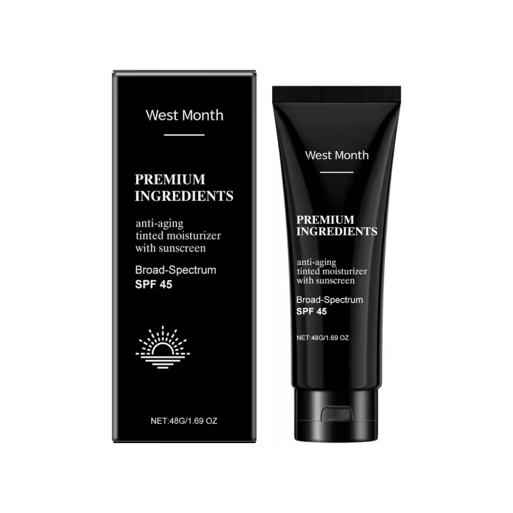 Protector solar SPF45, protección UV de amplio espectro, previene quemaduras solares, mejora la sequedad, Reduce el enrojecimiento, crema antisol hidratante impermeable - 1