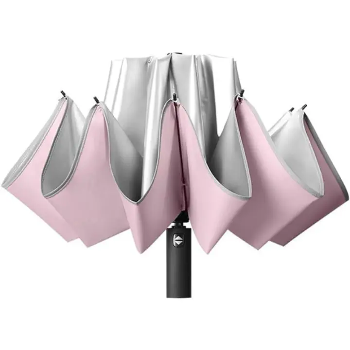 Paraguas invertido resistente al viento, protección UV 99%, compacto, invertido, plegable, automático - 1